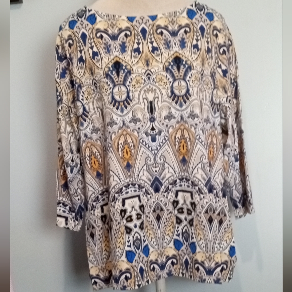 Charter Club yellow /blue Top XL